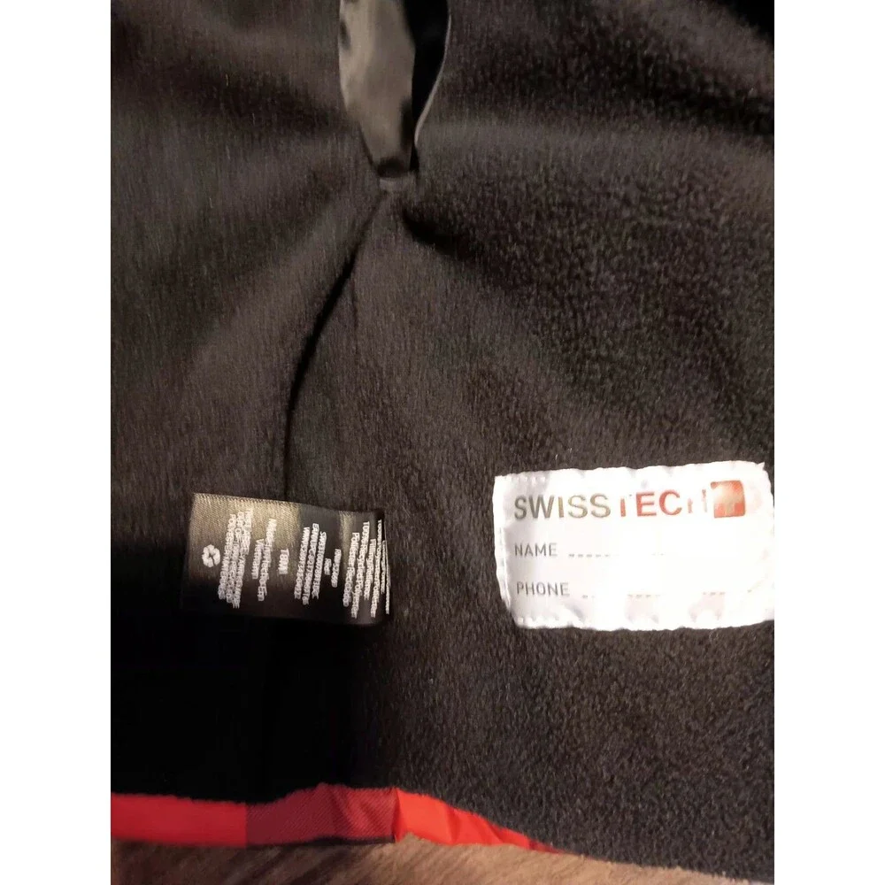 Swiss Tech Red Black Checkered Hooded Waterproof Coat Baby Sz 18mth
